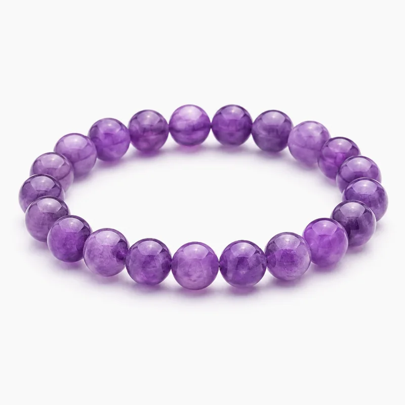 Natural amethyst bead bracelet for wholesale customization