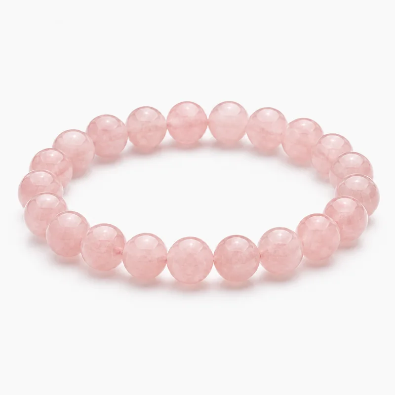 Natural rose quartz bead bracelet for wholesale customization