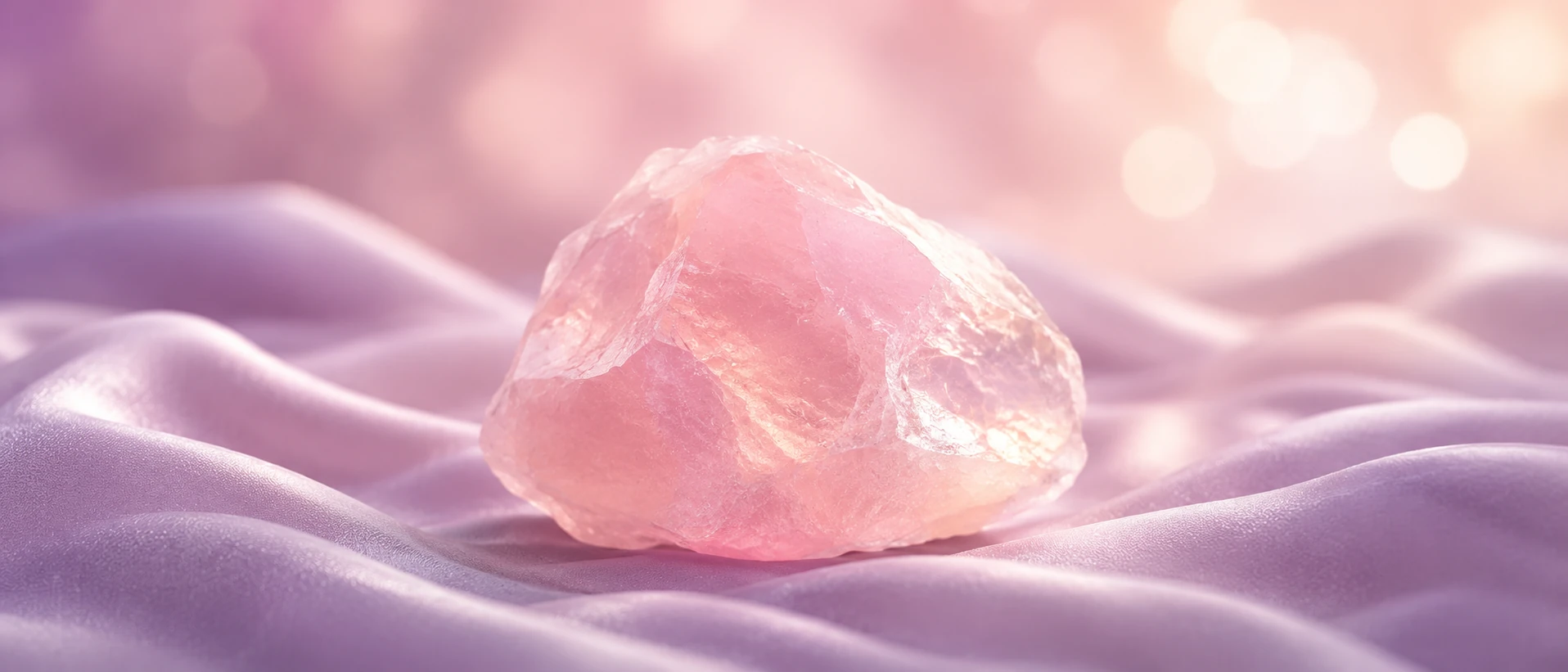 Rose quartz crystal