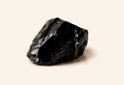 Black Obsidian crystal for grounding meditation