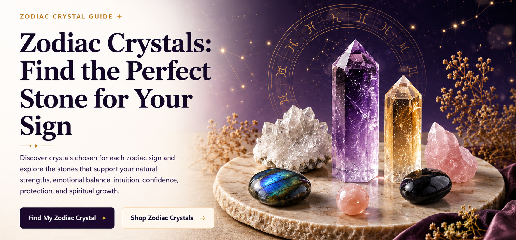 Zodiac Crystals: Find the Perfect Stone for Your Sign hero banner