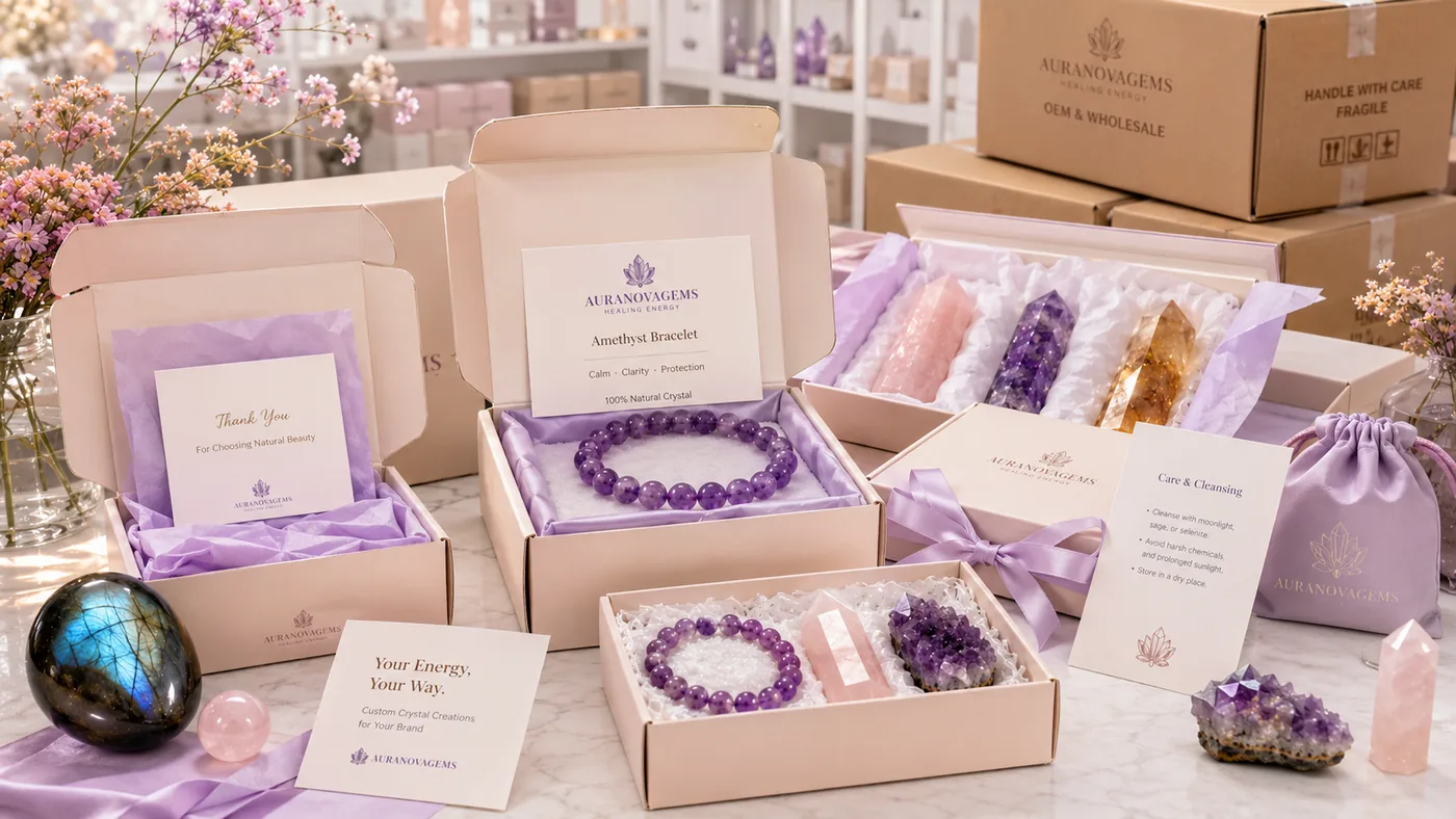 Wholesale crystal products in retail-ready gift packaging