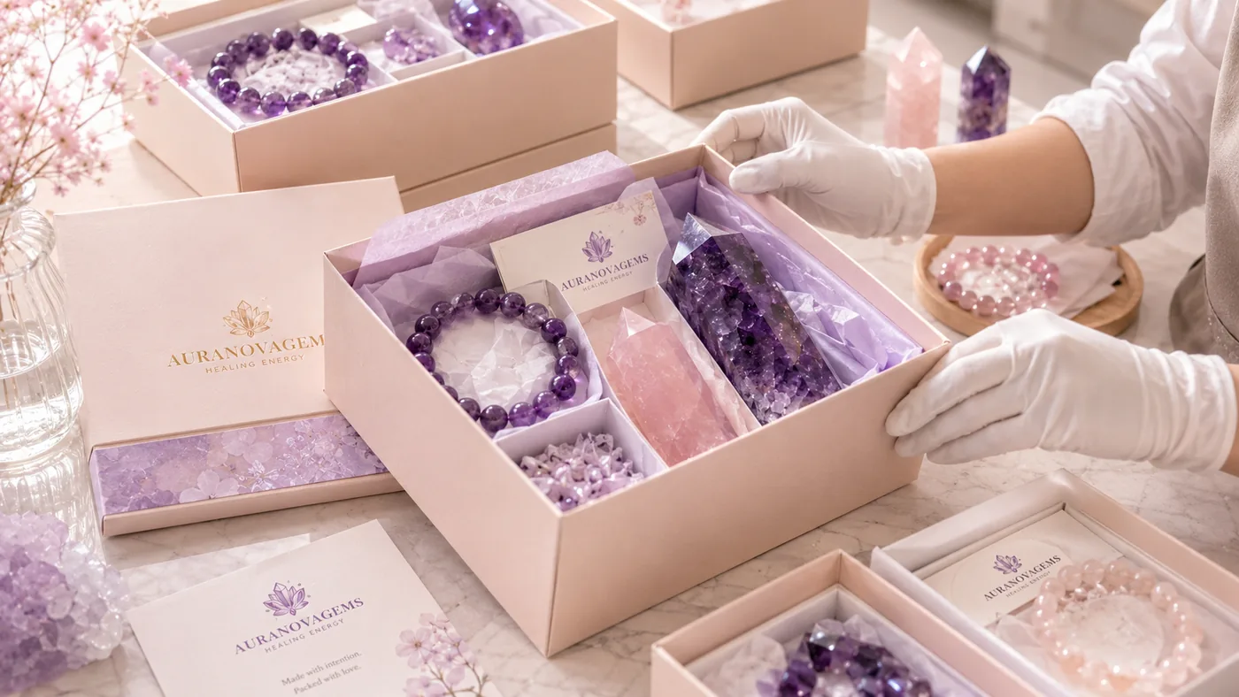 Custom private label crystal gift box and branded inserts