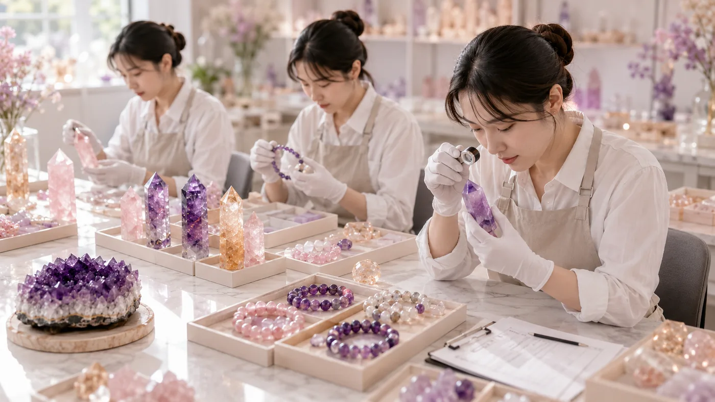 Crystal quality inspection in workshop