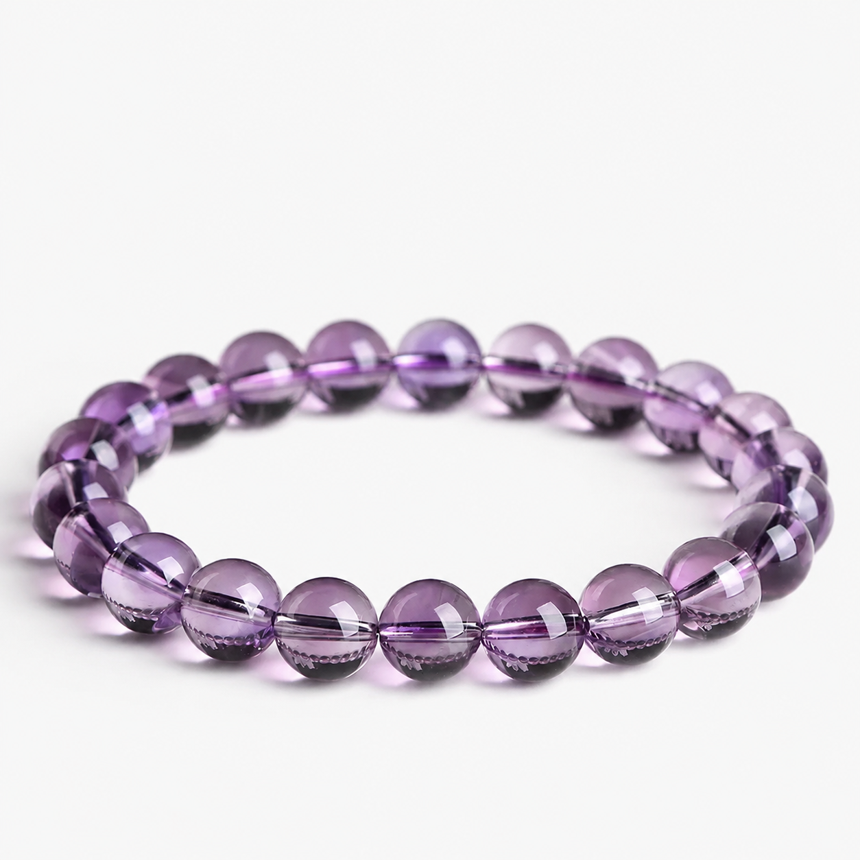 Natural amethyst bead bracelet