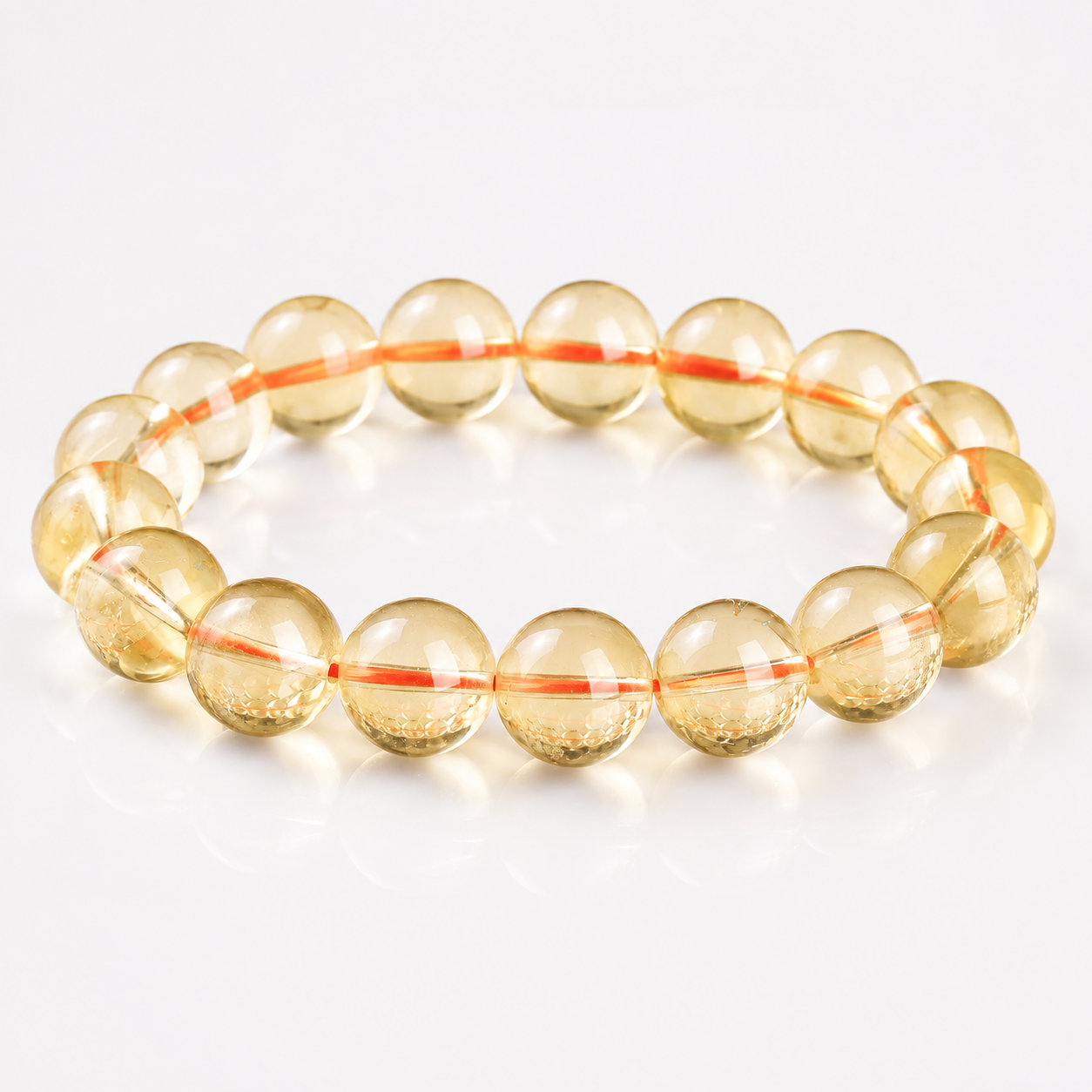 Natural citrine bead bracelet